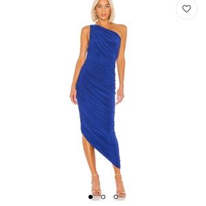 Norma Kamali Diana gown dress in Berry blue